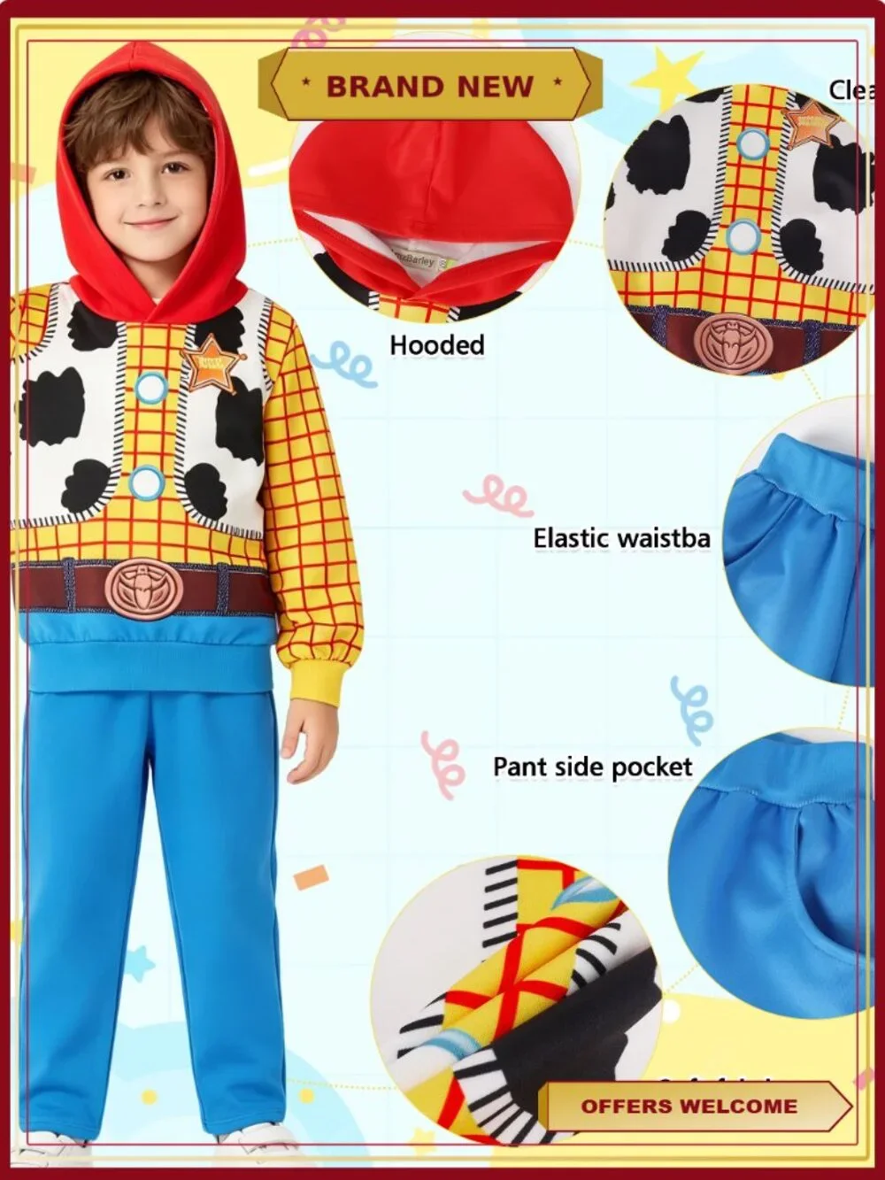 Kids Princess Dress Up Costume Long Sleeve Two-Piece Set Halloween Christmas